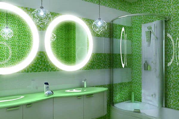 зеленая ванная фото