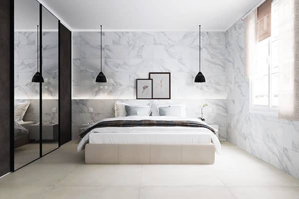 плитка в спальне на стене дизайн в интерьере фото
